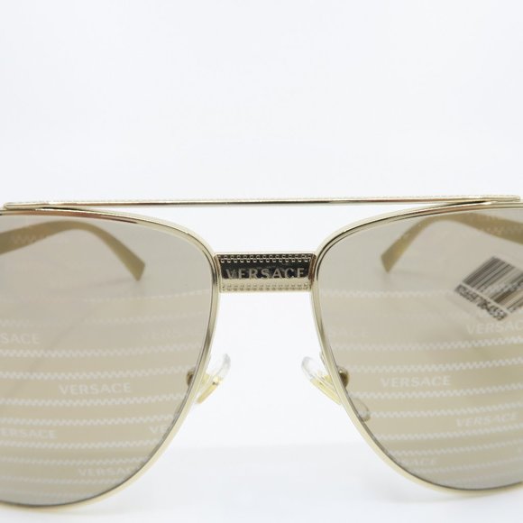 Versace Gold Aviator Logo Lens VE 2209 1252/V3 - Picture 7 of 10